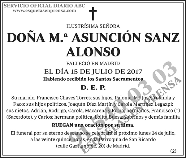 M.ª Asunción Sanz Alonso